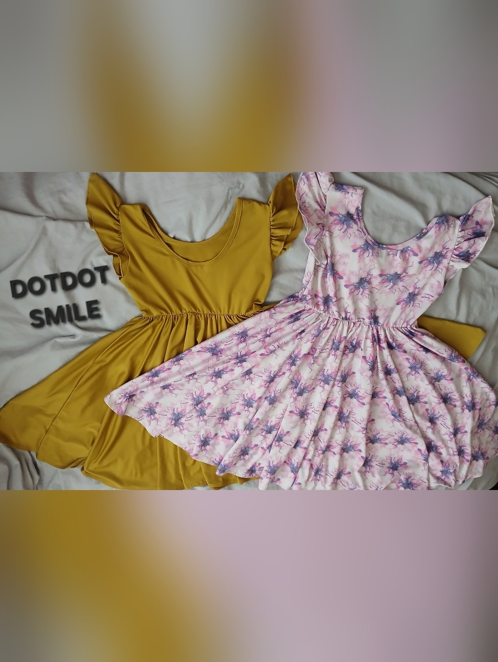 GIRL'S | LOT OF 2 | TWIRL FLUTTER SLEEVE DRESSES